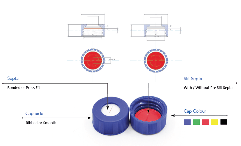 septa caps with high quality for HPLC Vials Amazon-Aijiren 